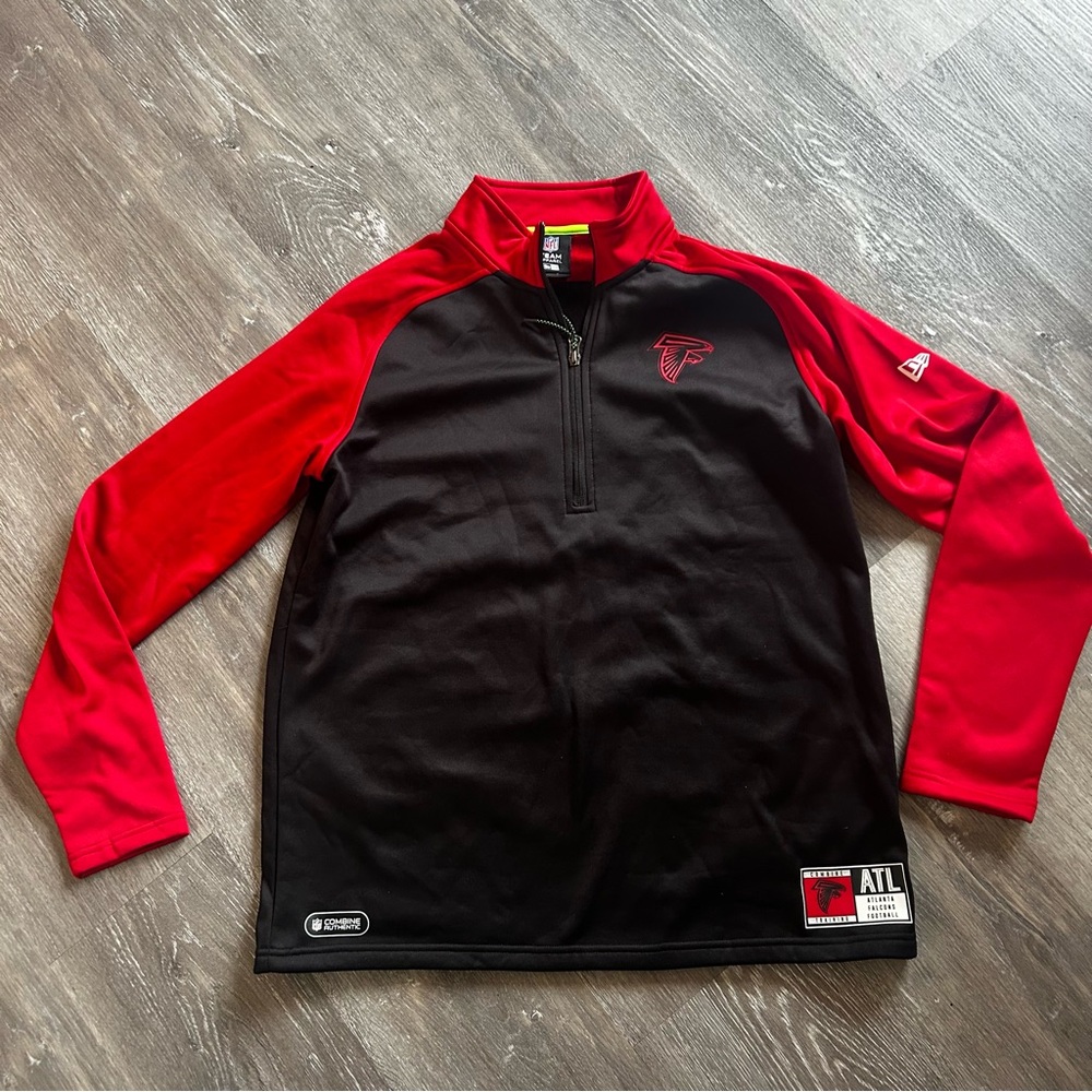 New Era NFL Team Apparel Atlanta Falcons Football Quarter-Zip Pullover Large